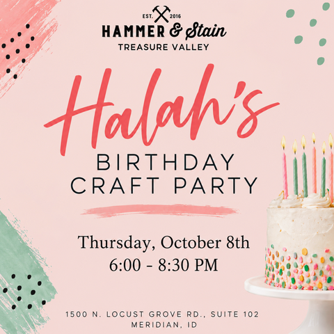 10/8 @ 6:00 PM Halah's Birthday
