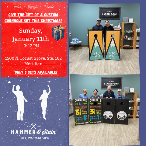 1/11 @ 12 PM- Cornhole Boards