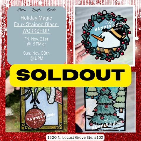 11/30 @ 1 PM Holiday Faux Stained-Glass