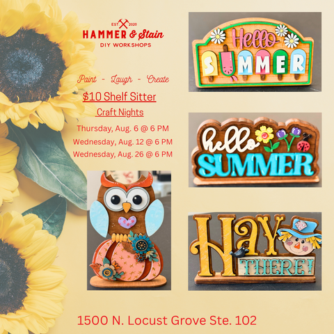 $10 Shelf Sitters- Craft Nights