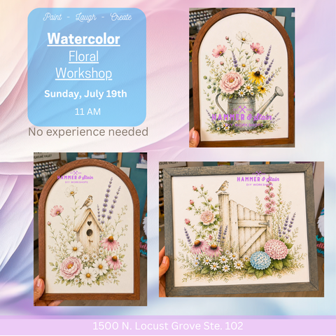 7/19 @ 11 AM Watercolor Workshop