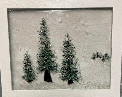 Resin Glass Trees - WINTER
