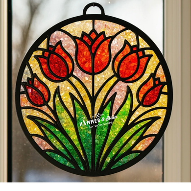 Crushed Glass Suncatchers April 10