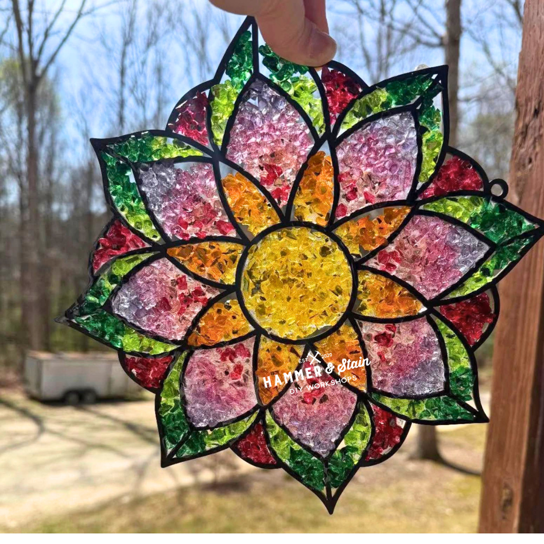 Crushed Glass Suncatchers April 24