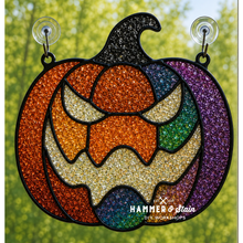 Fall Crushed Glass Suncatchers