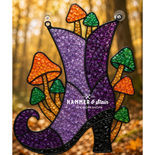 Fall Crushed Glass Suncatchers