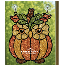 Fall Crushed Glass Suncatchers