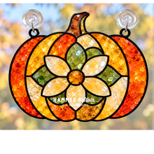 Fall Crushed Glass Suncatchers