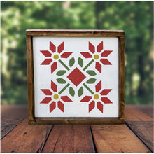 WOOD Floral BARN QUILT SQUARES