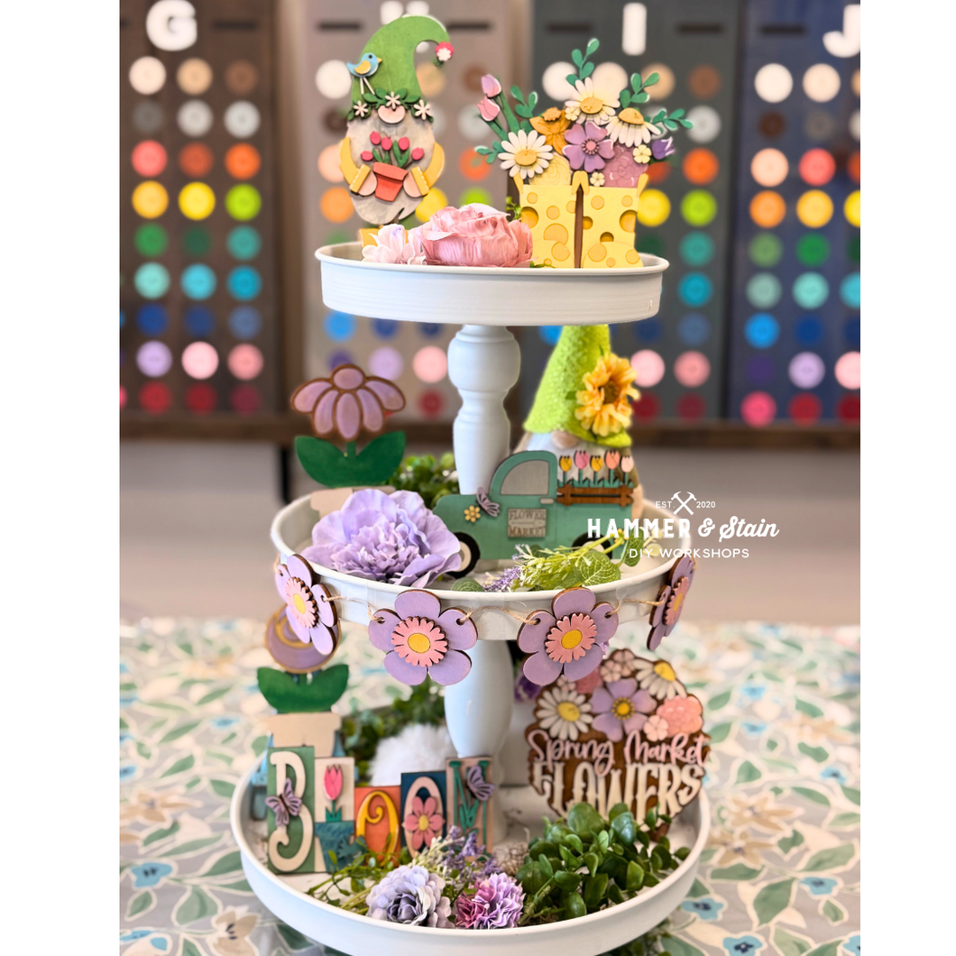 Sweet Spring 3-Tiered Tray Workshop