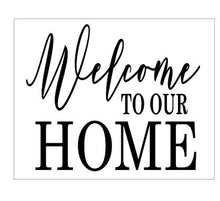 FRAMED WELCOME HOME SIGN WITH SEASONAL WREATH