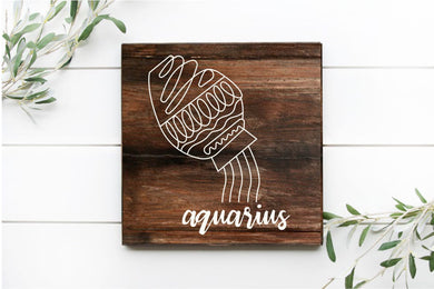 1/28 @ 6:30PM ZODIAC SIGN-WOOD TILE