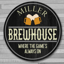 BEER ROUND BAR SIGN