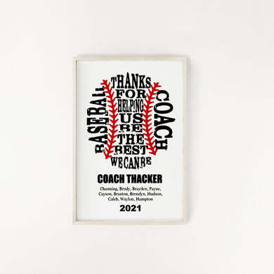 Baseball Collection - Coaches Sign