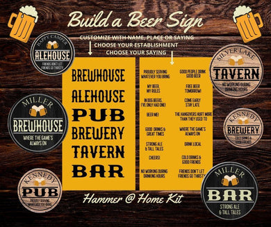 BEER ROUND BAR SIGN