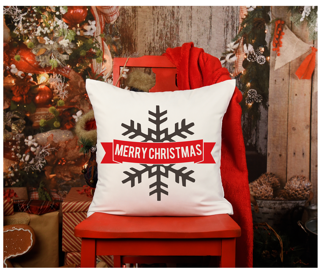 Red merry christmas pillow hotsell