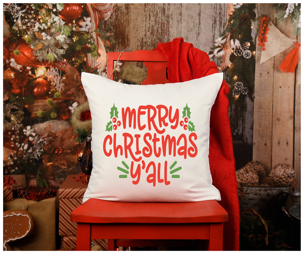 Red Merry Christmas Accent Pillows