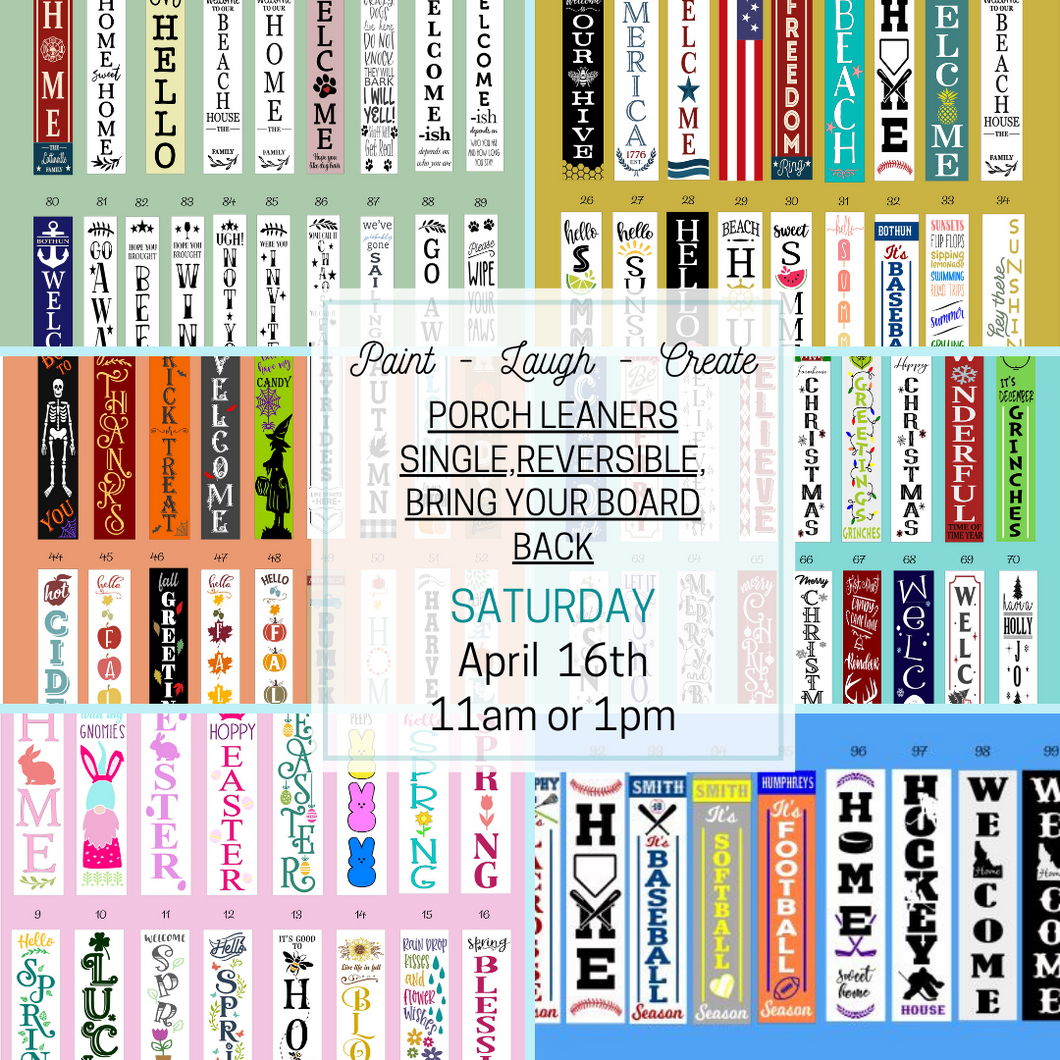 5/21 @ 6:00pm- Single/Double/Bring Back Board- Porch Leaners!