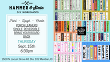 9/15 @ 6:30pm- Single/Double/Bring Back Board- Porch Leaners!