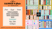 11/8 @6:30 PM- Single/Double/Bring Back Porch Leaners