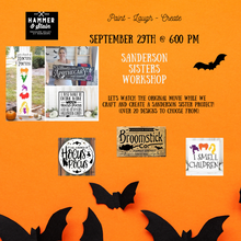 9/29 @ 6:00 PM - 8:30 PM Sanderson Sisters Workshop