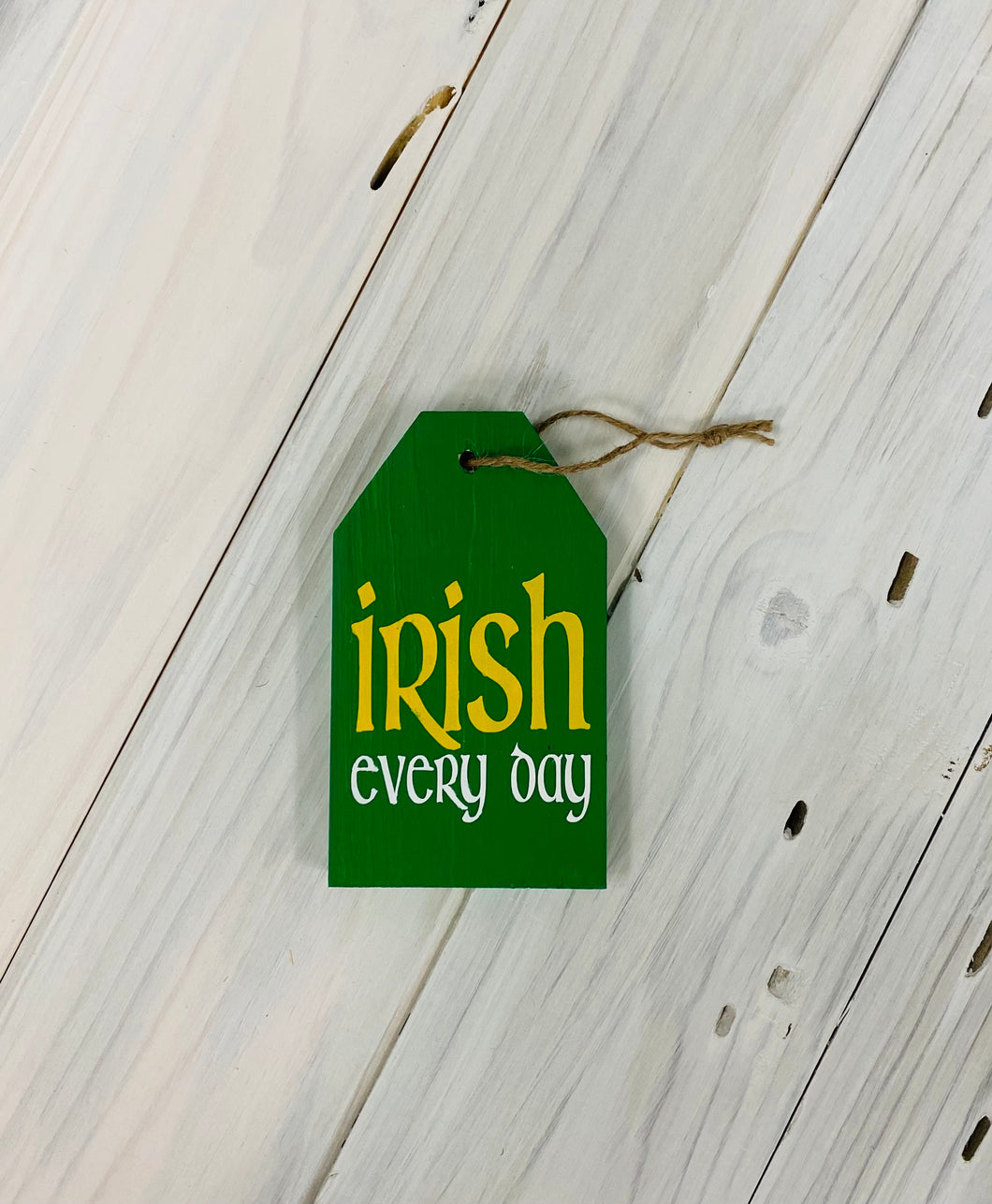 Irish Everyday Wood Tag