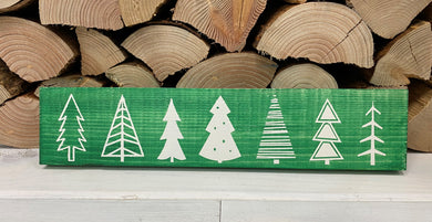 Row of Trees Plank Sign (3 Sizes to select from)